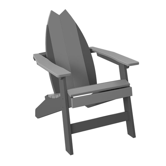 Polybird - Surfboard Adirondack-Tail Chair Light Gray And Charcoal - P80-LG-CH view 1