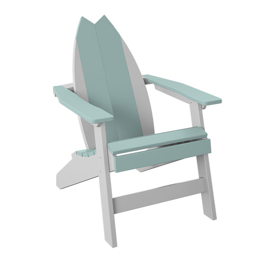 Polybird - Surfboard Adirondack-Tail Chair Sage And White - P80-SG-WT view 1