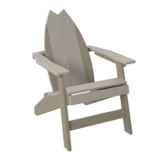 Polybird - Surfboard Adirondack-Tail Chair Sand And Weatherwood - P80-SN-WW view 1
