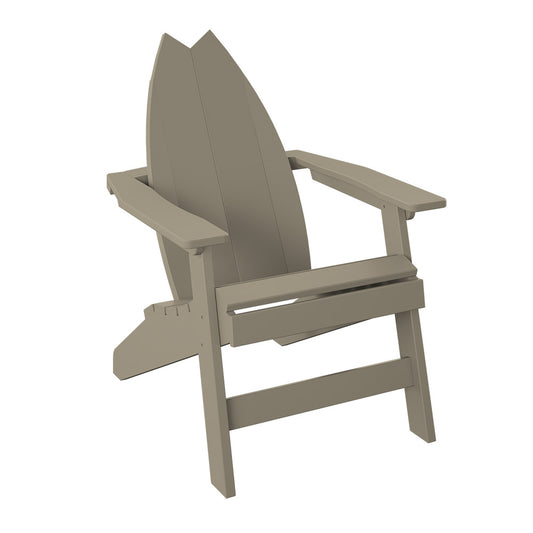Polybird - Surfboard Adirondack-Tail Chair Weatherwood - P80-WW view 1