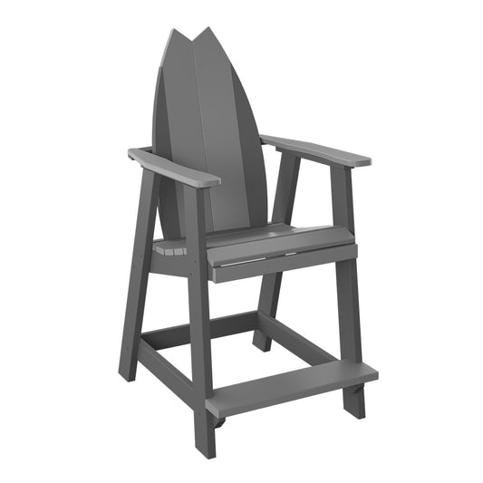 Polybird - Surfboard Balcony Chair - Tail Light Gray And Charcoal - P82-LG-CH view 1