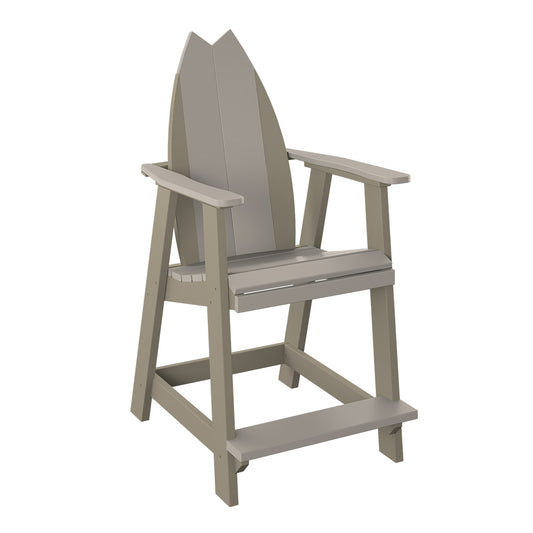 Polybird - Surfboard Balcony Chair - Tail Sand And Weatherwood - P82-SN-WW view 1