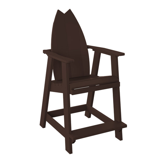 Polybird - Surfboard Balcony Chair - Tail Tudor Brown - P82-TB view 1