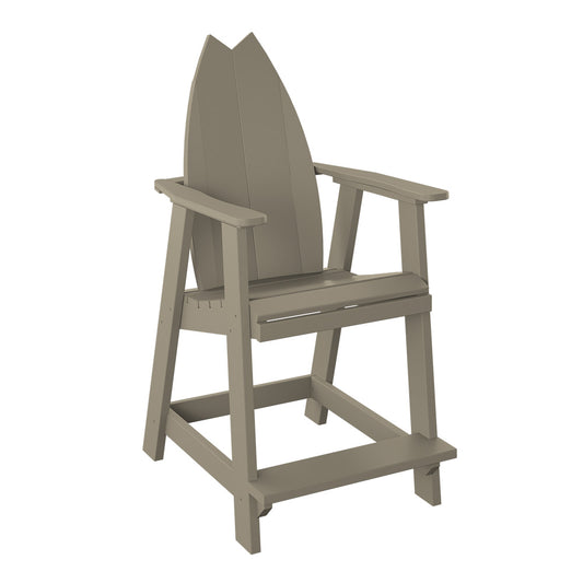 Polybird - Surfboard Balcony Chair - Tail Weatherwood - P82-WW view 1