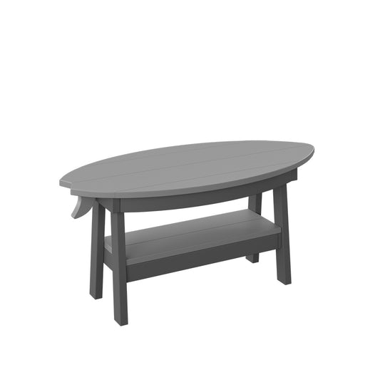 Polybird - Surfboard Coffee Table Light Gray And Charcoal - P86-LG-CH view 1