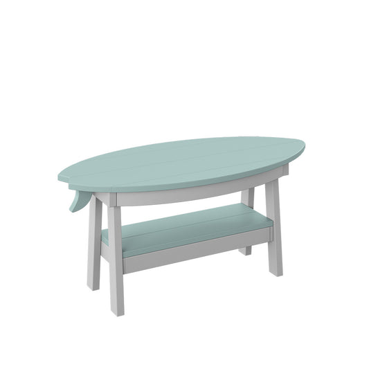 Polybird - Surfboard Coffee Table Sage And White - P86-SG-WT view 1