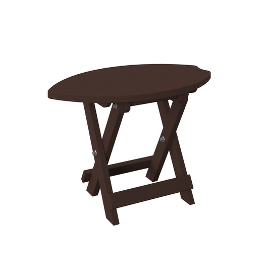Polybird - Surfboard Folding End Table Tudor Brown - P89-TB view 1
