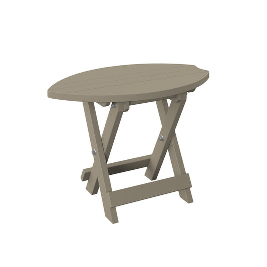 Polybird - Surfboard Folding End Table Weatherwood - P89-WW view 1