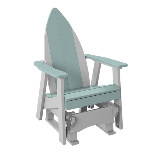 Polybird - Surfboard Nose 2' Glider Chair Sage And White - P85-SG-WT view 1