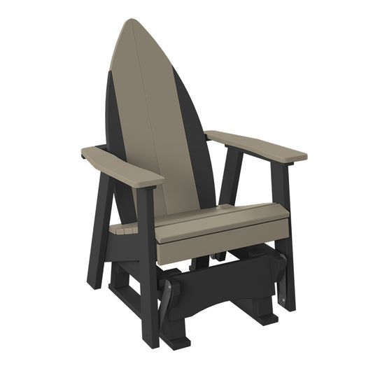 Polybird - Surfboard Nose 2' Glider Chair Weatherwood And Black - P85-WW-BK view 1