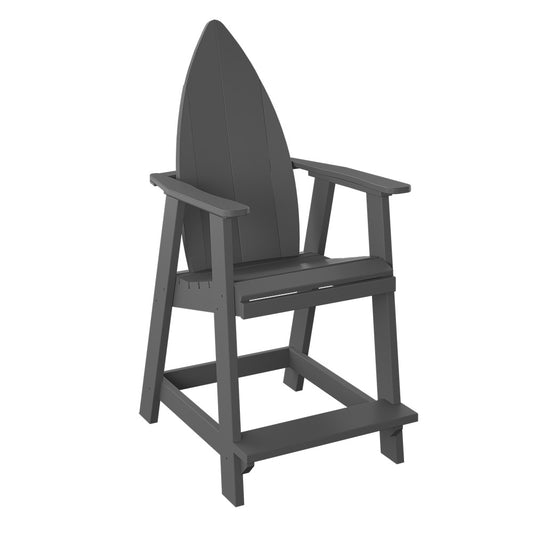 Polybird - Surfboard Nose Balcony Chair Charcoal - P83-CH view 1