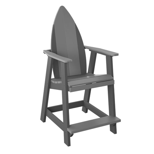 Polybird - Surfboard Nose Balcony Chair Light Gray And Charcoal - P83-LG-CH view 1