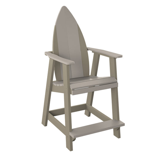 Polybird - Surfboard Nose Balcony Chair Sand And Weatherwood - P83-SN-WW view 1