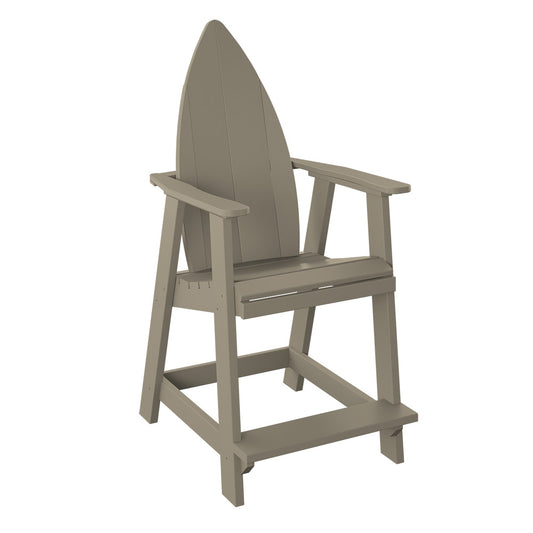 Polybird - Surfboard Nose Balcony Chair Weatherwood - P83-WW view 1