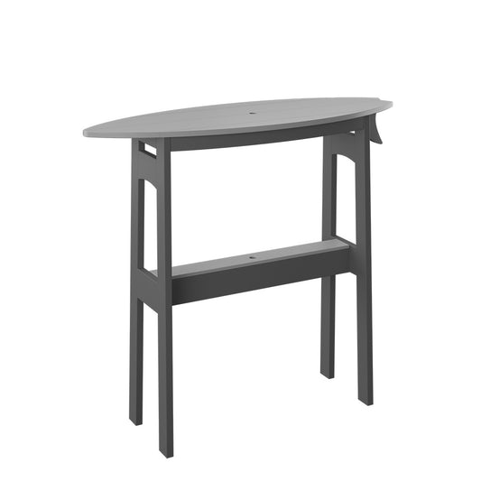 Polybird - Surfboard Table 48" Bar Height Light Gray And Charcoal - P87-B-LG-CH view 1
