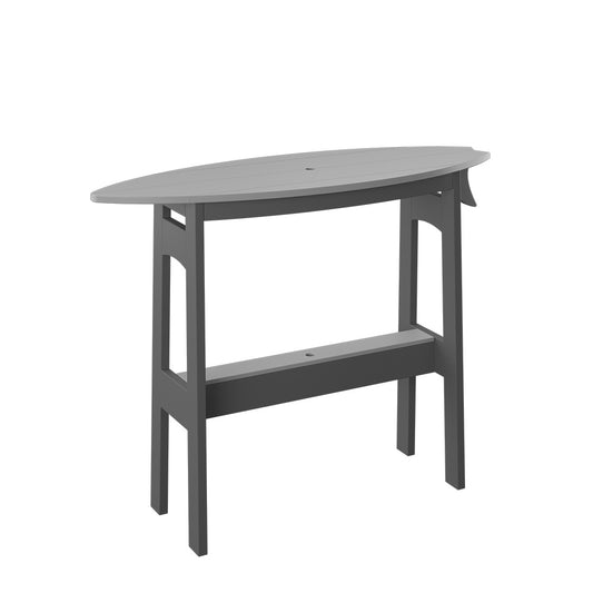 Polybird - Surfboard Table 48" Counter Height Light Gray And Charcoal - P87-C-LG-CH view 1