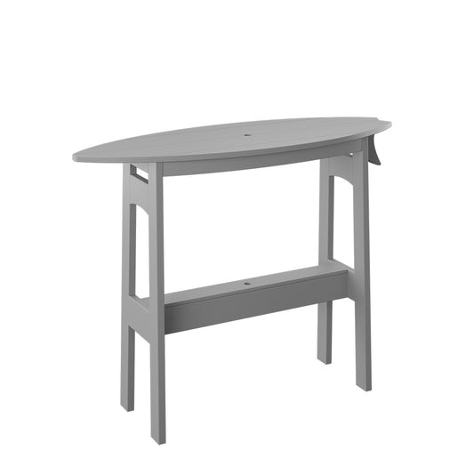 Polybird - Surfboard Table 48" Counter Height Light Gray - P87-C-LG view 1
