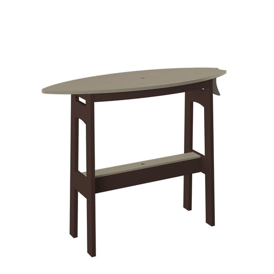 Polybird - Surfboard Table 48" Counter Height Weatherwood And Tudor Brown - P87-C-WW-TB view 1