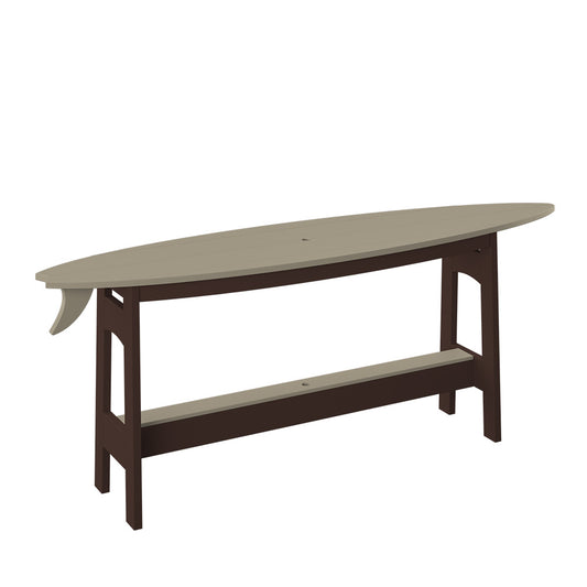 Polybird - Surfboard Table 72'' Weatherwood And Tudor Brown - P88-R-WW-TB view 1