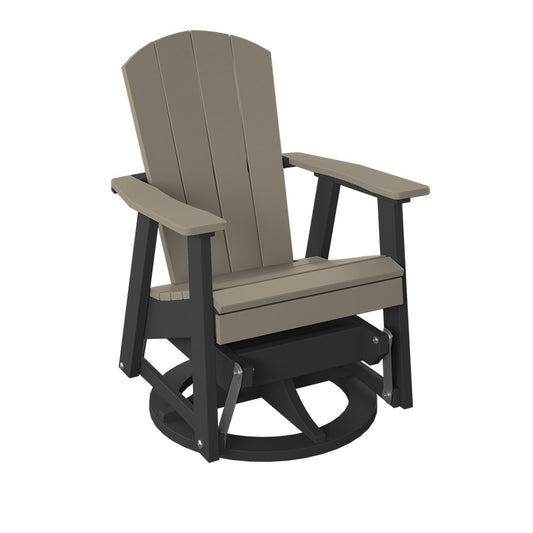 Polybird - Swivel Glider Weatherwood And Black - P39-WW-BK view 1
