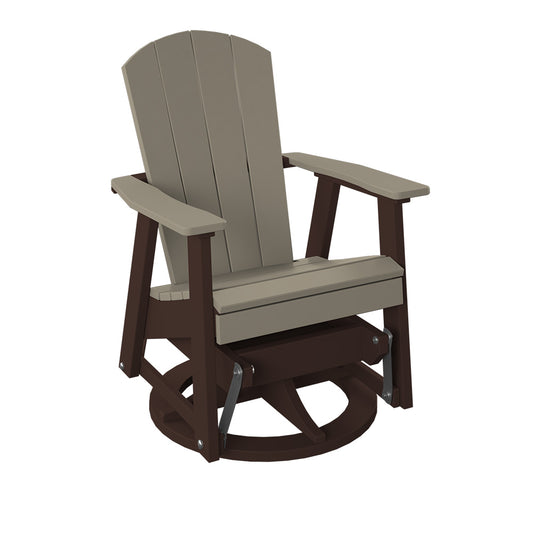 Polybird - Swivel Glider Weatherwood And Tudor Brown - P39-WW-TB view 1