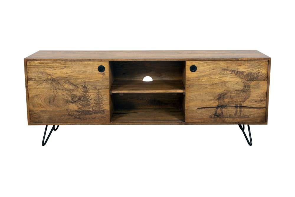 Porter Designs -  Alpine Solid Wood TV Stand, Natural - 06-215-10-5547 veiw 2