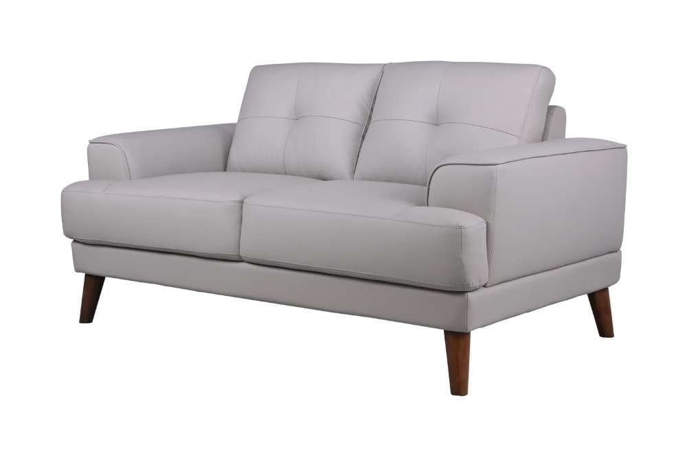 Porter Designs -  Anzio Top Quality Leather Loveseat, Cream - 02-204C-02-7120 veiw 1