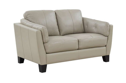 Porter Designs - Bergamo Top Grain Leather Loveseat, Cream - 02-189-02-4617 veiw 1