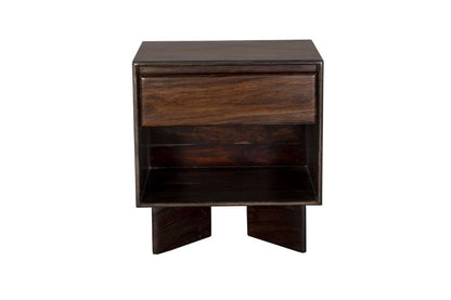 Porter Designs -  Cambria Solid Sheesham Wood Nightstand, Gray - 04-116-04-8392M veiw 3