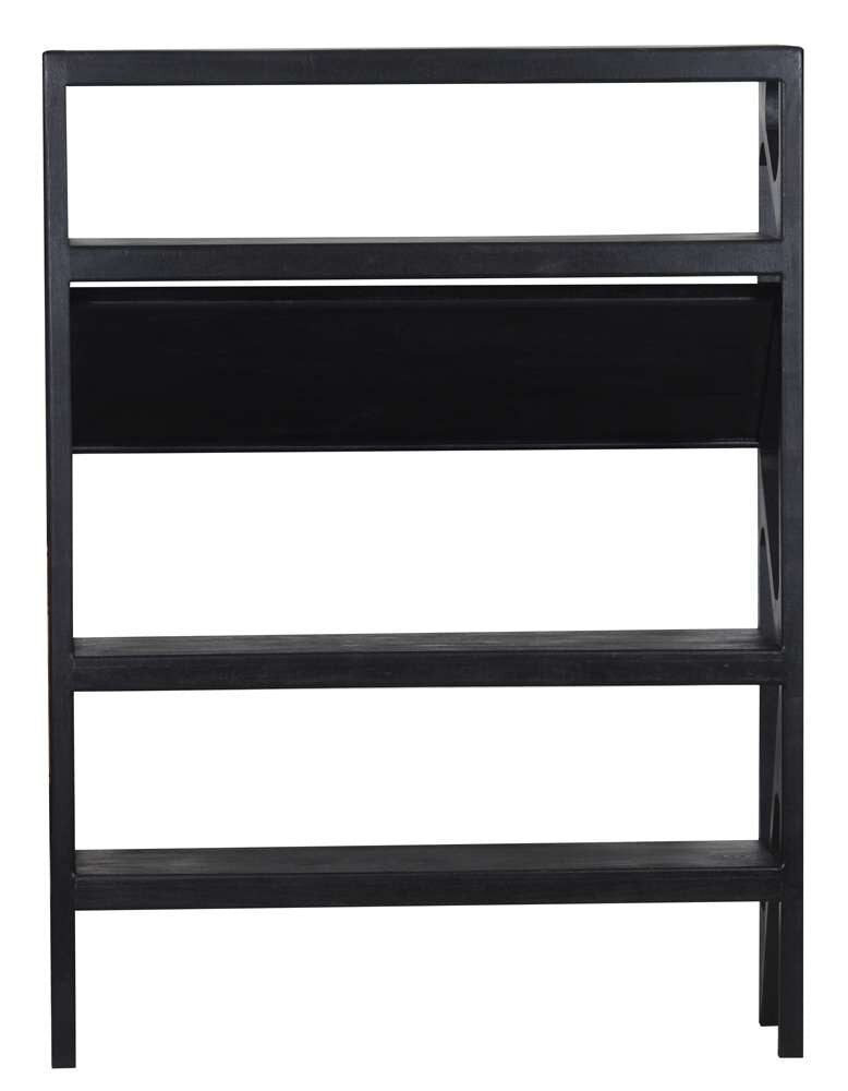 Porter Designs - Canberra Solid Wood Bookcase, Black - 10-108-01-9487 veiw 4