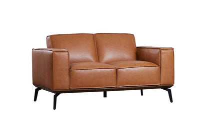 Porter Designs - Carina Top Grain Leather Loveseat, Brown - 02-204-02-2780 veiw 1