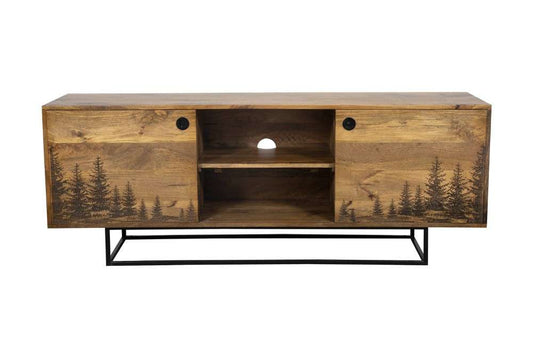 Porter Designs -  Cascade Solid Wood TV Stand, Natural - 06-215-10-5549 veiw 2