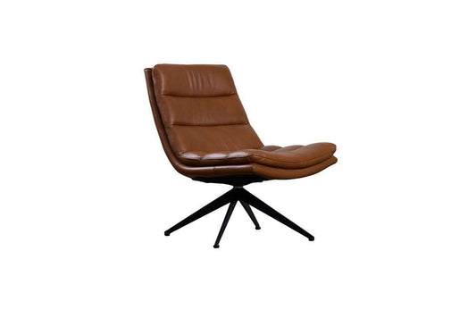 Porter Designs - Cetus Leather Swivel Accent Chair, Brown - 02-204-06-0169 veiw 1