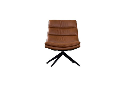Porter Designs - Cetus Leather Swivel Accent Chair, Brown - 02-204-06-0169 veiw 2