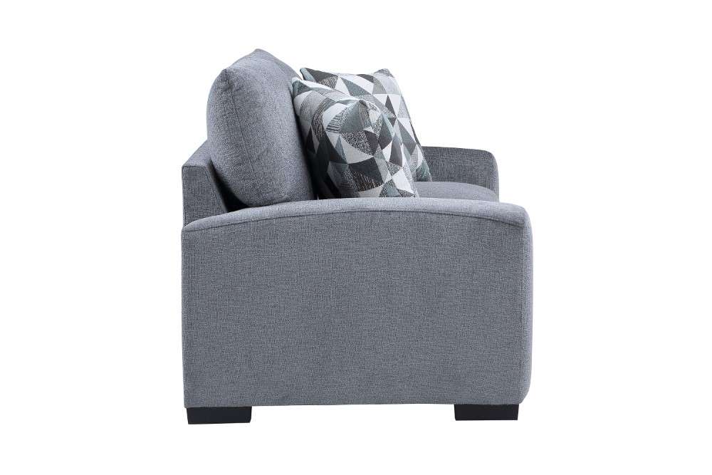 Porter Designs -  Clayton Soft Microfiber Loveseat, Gray - 01-207C-02-5345 veiw 3