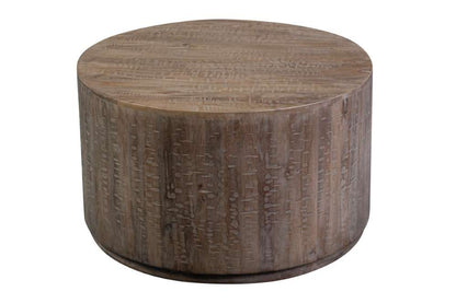 Porter Designs - Drum Gray Wash Mango Wood Coffee Table, Gray - 05-108-03-7001 view 1