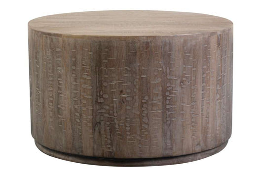Porter Designs - Drum Gray Wash Mango Wood Coffee Table, Gray - 05-108-03-7001 view 2