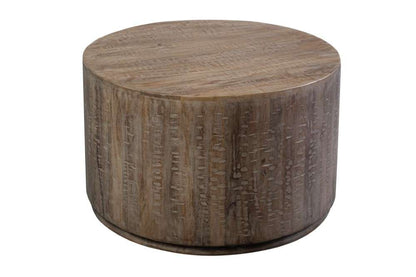 Porter Designs - Drum Gray Wash Mango Wood Coffee Table, Gray - 05-108-03-7001 view 3