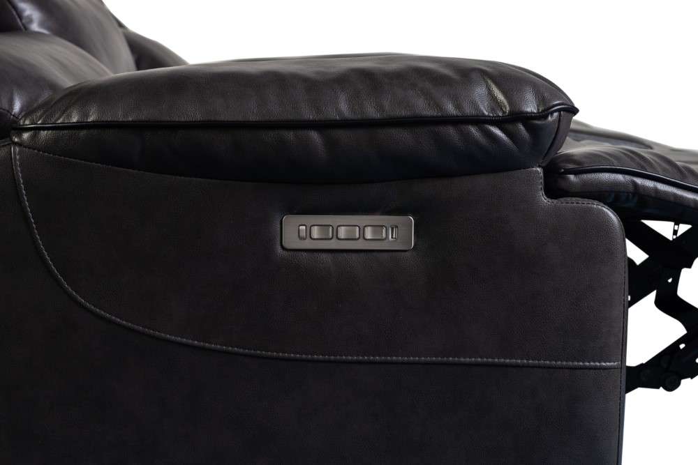 Porter Designs -  Ennis Triple Power Reclining Sofa, Black - 03-202C-01-4830 veiw 7