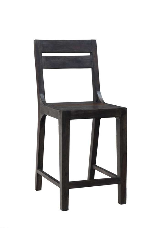 Porter Designs - Fall River Solid Sheesham Wood 24in Counter Height Dining Chair, Gray - 07-117-11-1404O veiw 1