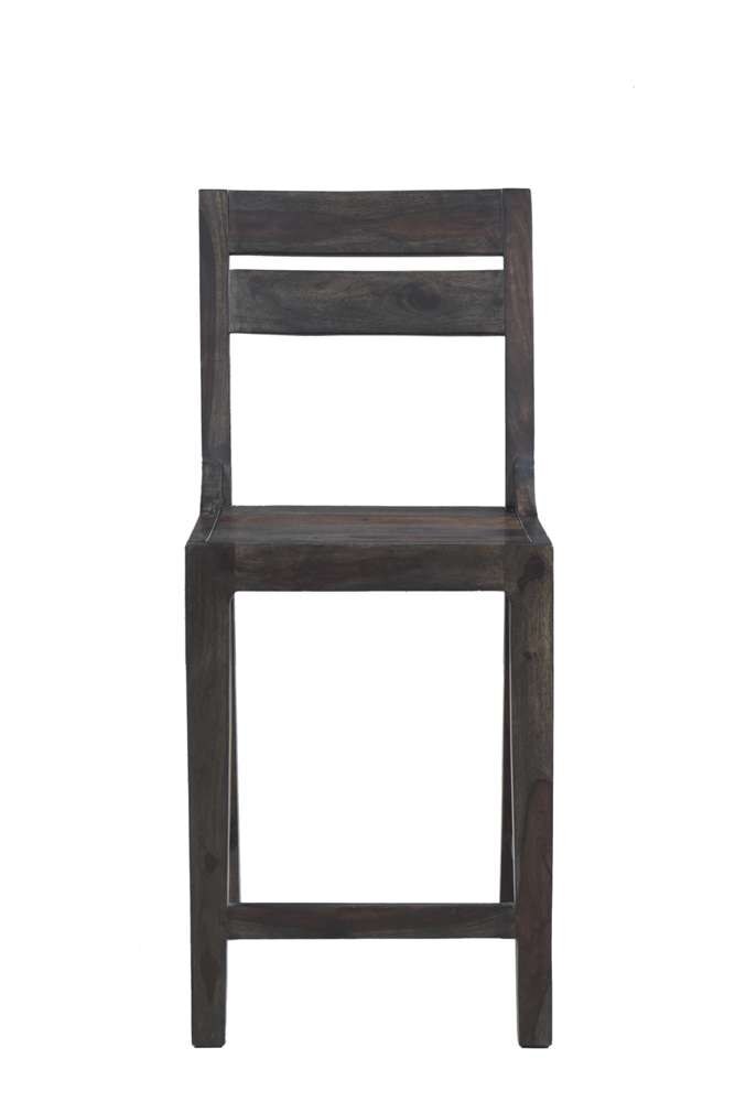 Porter Designs - Fall River Solid Sheesham Wood 24in Counter Height Dining Chair, Gray - 07-117-11-1404O veiw 2