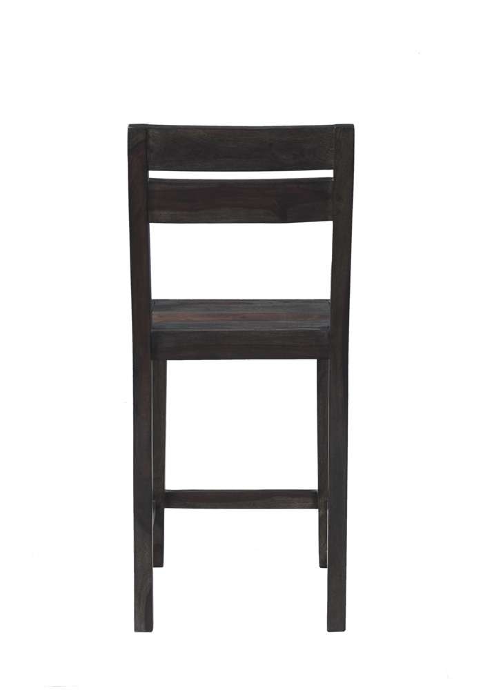 Porter Designs - Fall River Solid Sheesham Wood 24in Counter Height Dining Chair, Gray - 07-117-11-1404O veiw 4