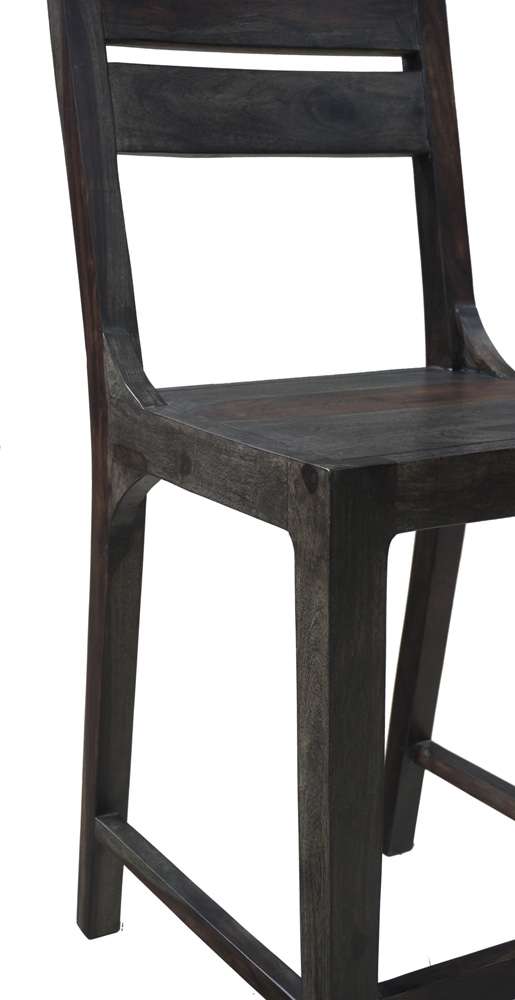 Porter Designs - Fall River Solid Sheesham Wood 24in Counter Height Dining Chair, Gray - 07-117-11-1404O veiw 5