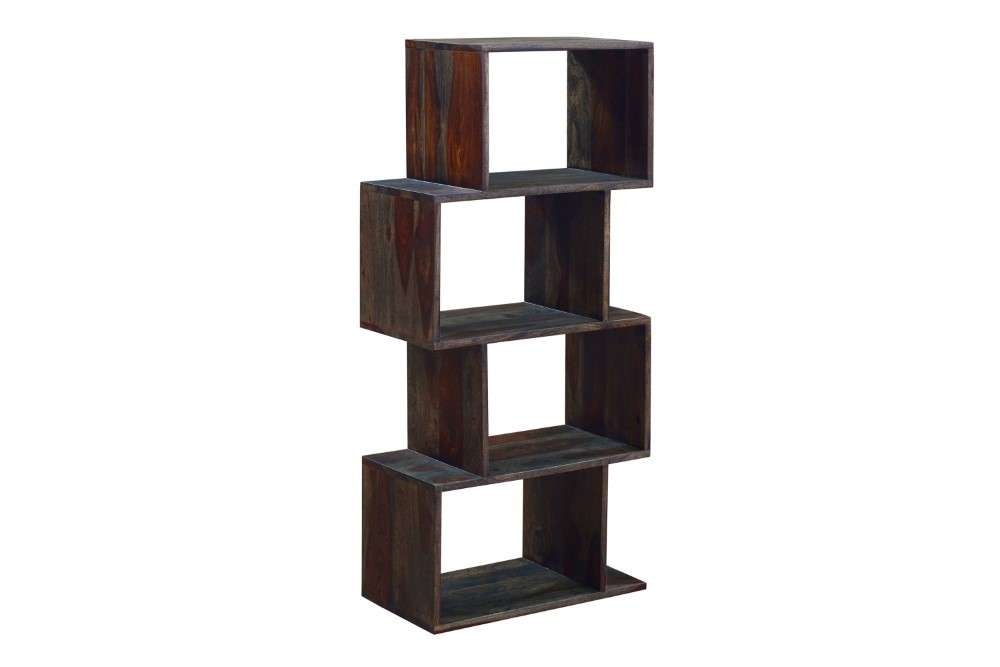 Porter Designs -  Fall River Solid Sheesham Wood Bookcase, Gray - 10-117-01-4879 veiw 1