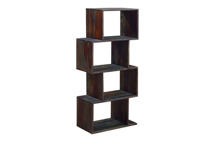 Porter Designs -  Fall River Solid Sheesham Wood Bookcase, Gray - 10-117-01-4879 veiw 1