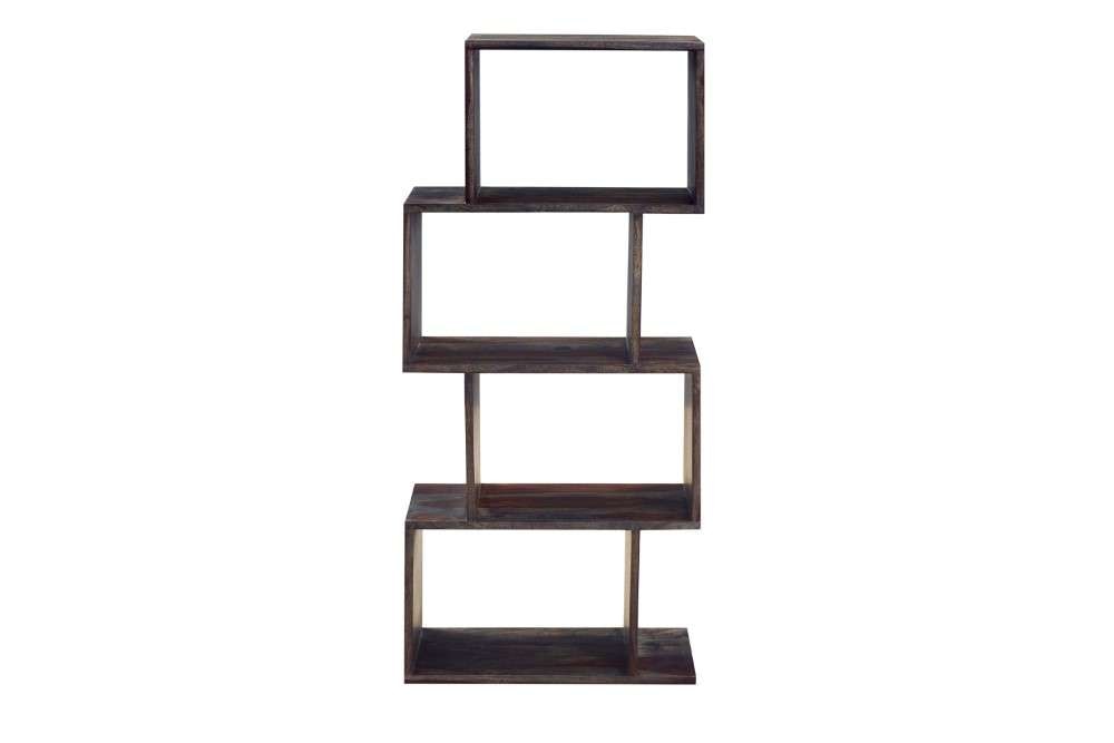 Porter Designs -  Fall River Solid Sheesham Wood Bookcase, Gray - 10-117-01-4879 veiw 2
