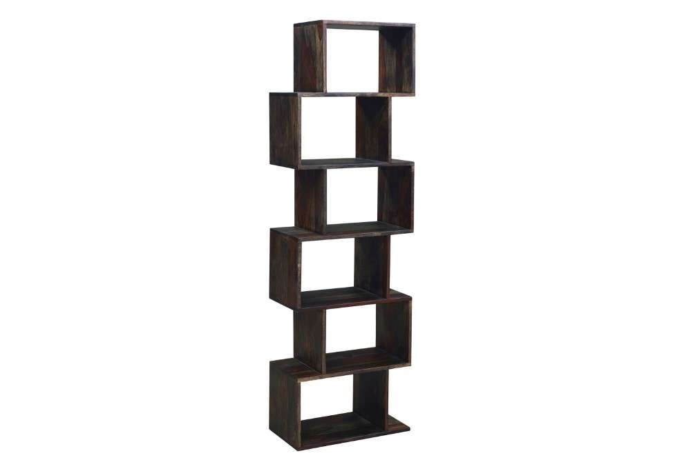 Porter Designs -  Fall River Solid Sheesham Wood Bookcase, Gray - 10-117-01-4880 veiw 1