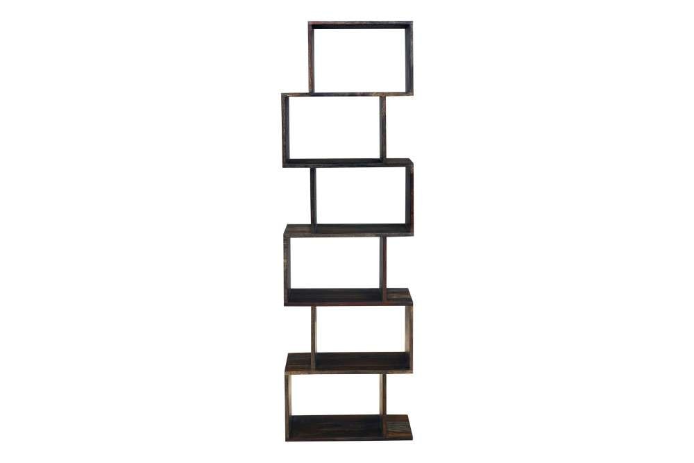 Porter Designs -  Fall River Solid Sheesham Wood Bookcase, Gray - 10-117-01-4880 veiw 2