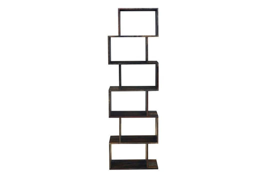 Porter Designs -  Fall River Solid Sheesham Wood Bookcase, Gray - 10-117-01-4880 veiw 2