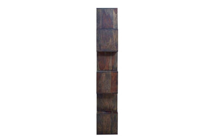 Porter Designs -  Fall River Solid Sheesham Wood Bookcase, Gray - 10-117-01-4880 veiw 3